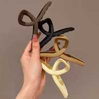 Большая матовая заколка для густых волос, черная заколка для женщин, заколка в виде акулы на затылке.