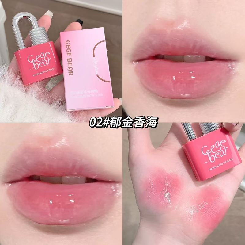 Gege bear錠心甜彩水光唇釉薬潤い鏡面発色偽素顔かわいい少女平価唇釉薬|undefined