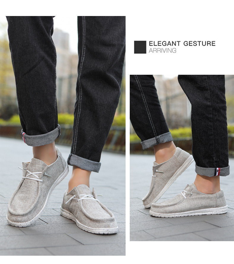Cross-border 's Best-selling Canvas Loafers For Men, Flat Casual Couple's Slip-on Cloth Shoes, Trendy And In Stock_vogvips.com