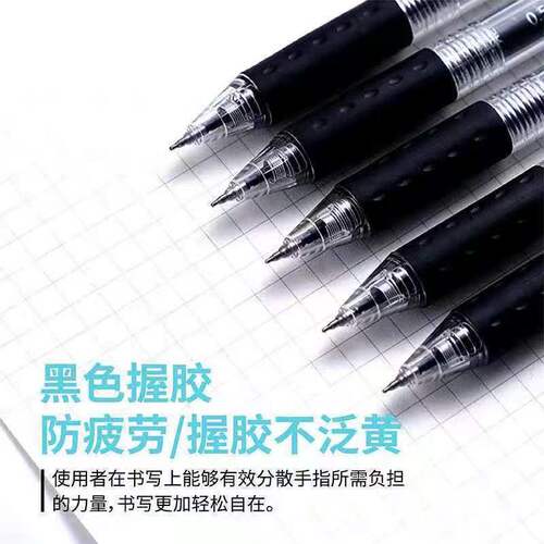 Brush question pen ST head press gel pen 0.5 gourd head black pen student exam water pen boxed gel pen wholesale