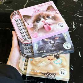 卡其女孩可爱猫系免胶大公主三款组合假睫毛自然仿真毛新手单簇女
