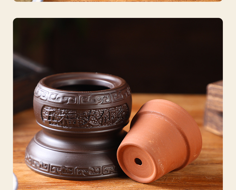 Moxa Navel Warming Jar Ai Ta Qi Jiu Portable Ceramic Moxibustion Tool for Home Wellness Use in use
