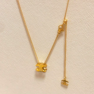 轻奢小众设计ins风高级感凯旋门钛钢项链女百搭抽拉锁骨链不掉色