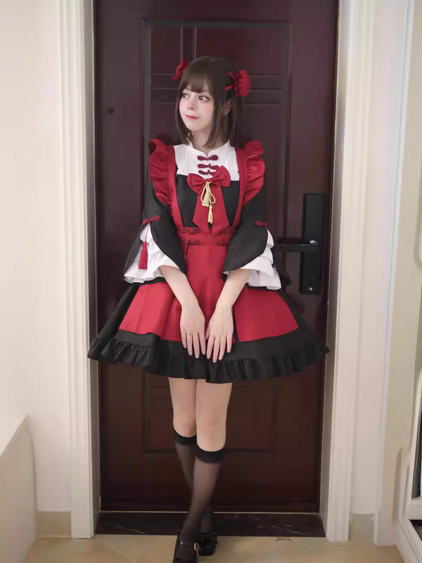 オリジナル新作中国風春節ランタンフェスティバルロリータメイド服メイド服COSパフォーマンス服大きいサイズ|undefined