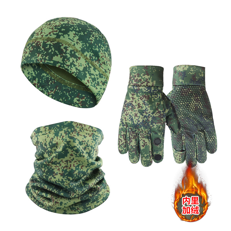invierno gorra de camuflaje guantes de ciclismo guantes tácticos de caza al aire libre