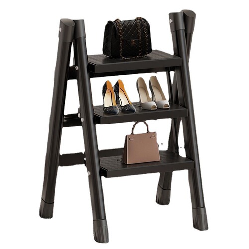 Ladder household multifunctional herringbone ladder folding ladder stair stool small indoor folding flower stand ladder thickened carbon steel