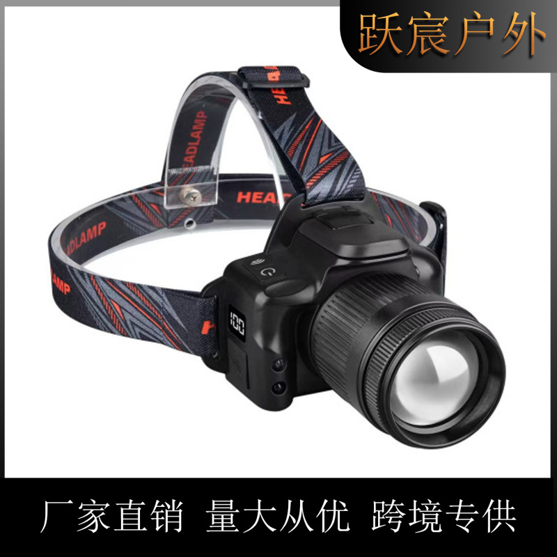 跨境户外LED头灯强光充电头戴式夜钓钓鱼专用持久续航感应照明灯|undefined