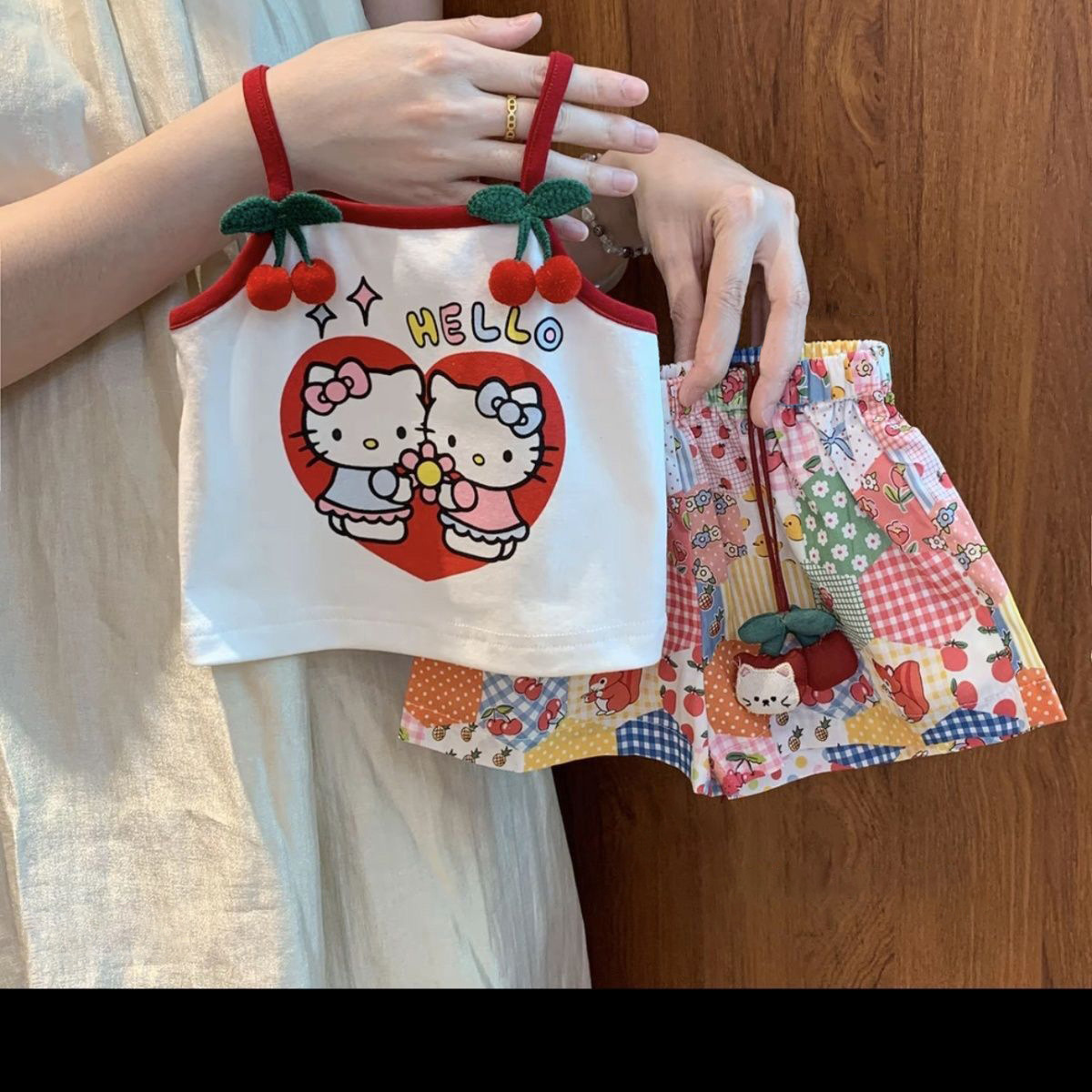 Girls' Camisole Set Children's Camisole 2025 New Stylish Girl Vest Top Fashion Two-Piece Trendy Children's Clothing