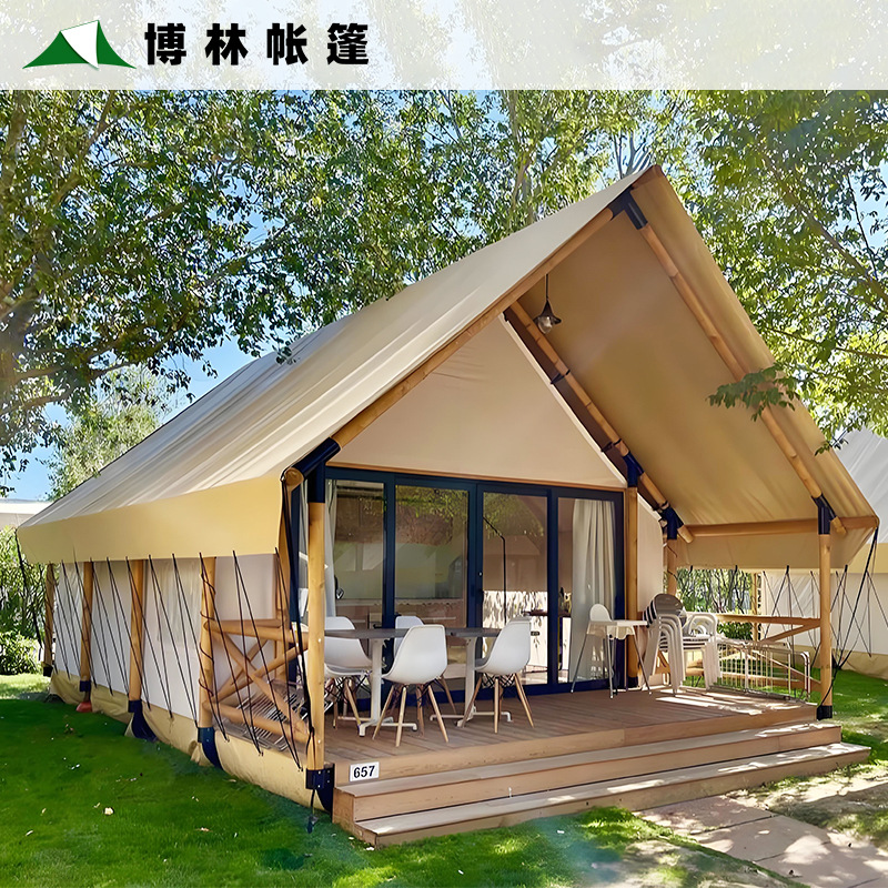 文旅野奢木屋游牧酒店帐篷 度假村帐篷酒店一室一卫民宿露营帐篷