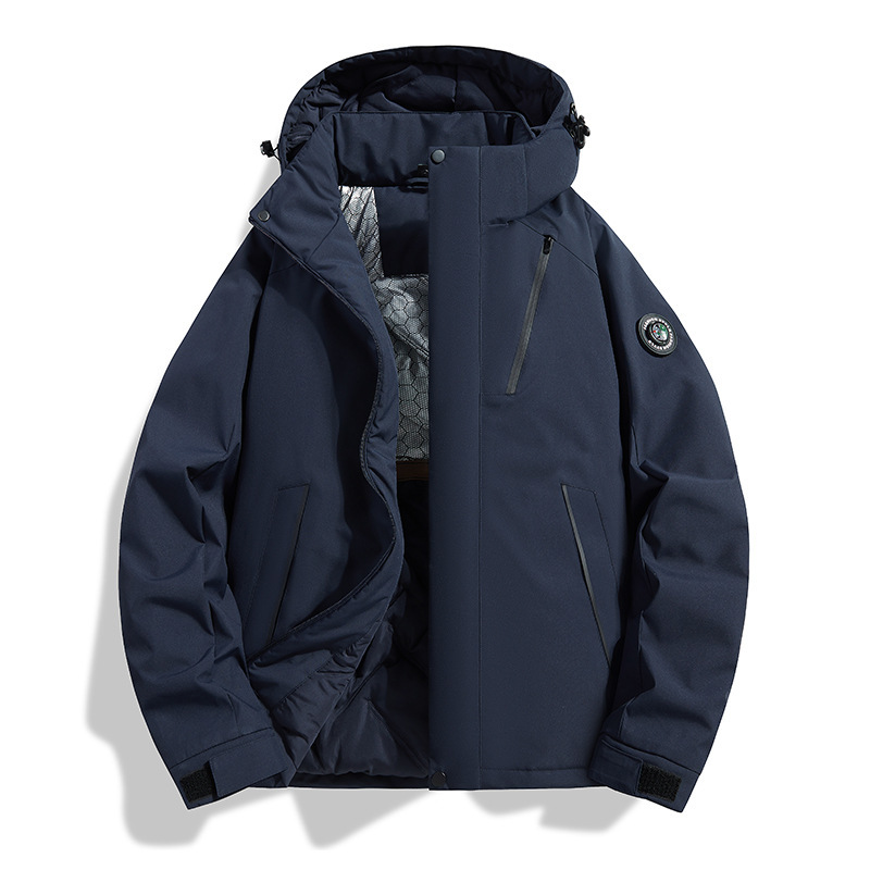 New outdoor windproof and water-resistant thickened cotton jacket for men, 2026 new autumn and winter model