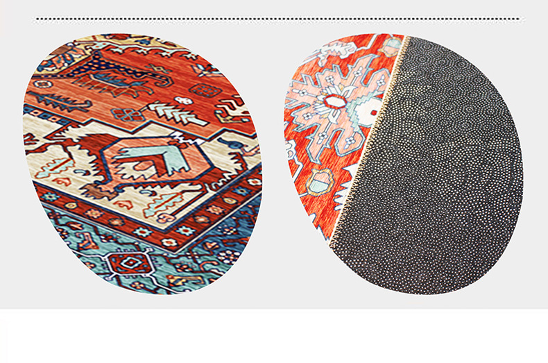 波斯客厅地毯,复古民族风地毯,欧美地毯,波西米亚卧室床边毯,条纹地毯