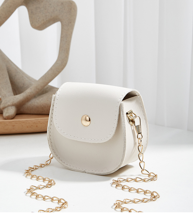 Women's Pu Leather Solid Color Basic Square Buckle Shoulder Bag display picture 6