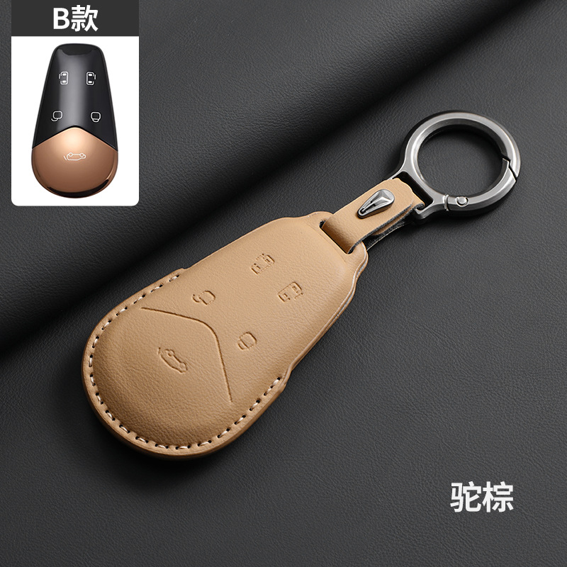 Original car color - Camel Brown [Round Button] Model B - 5 buttons