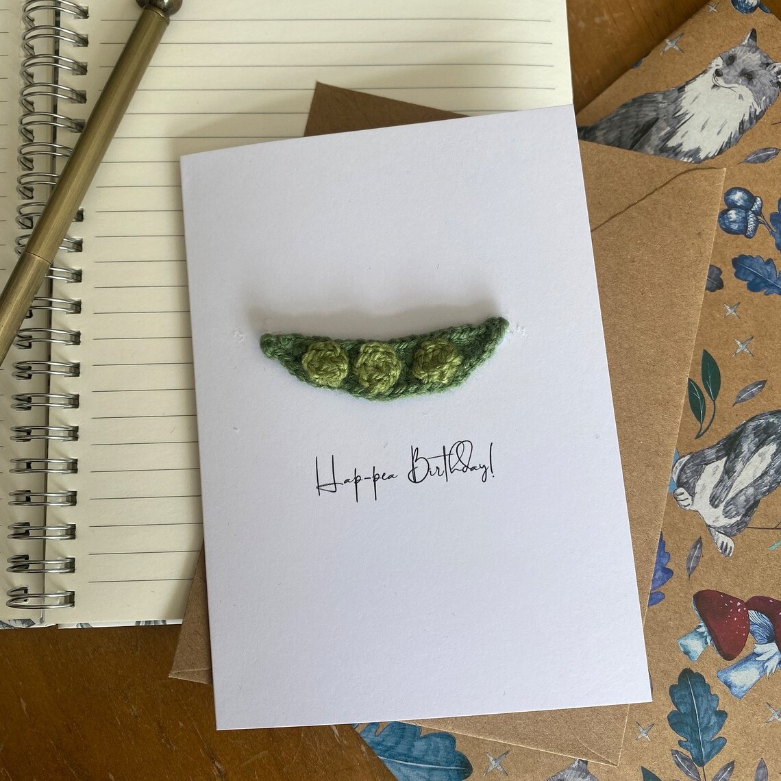 [재료 패키지] 녹색 완두콩 생일 카드