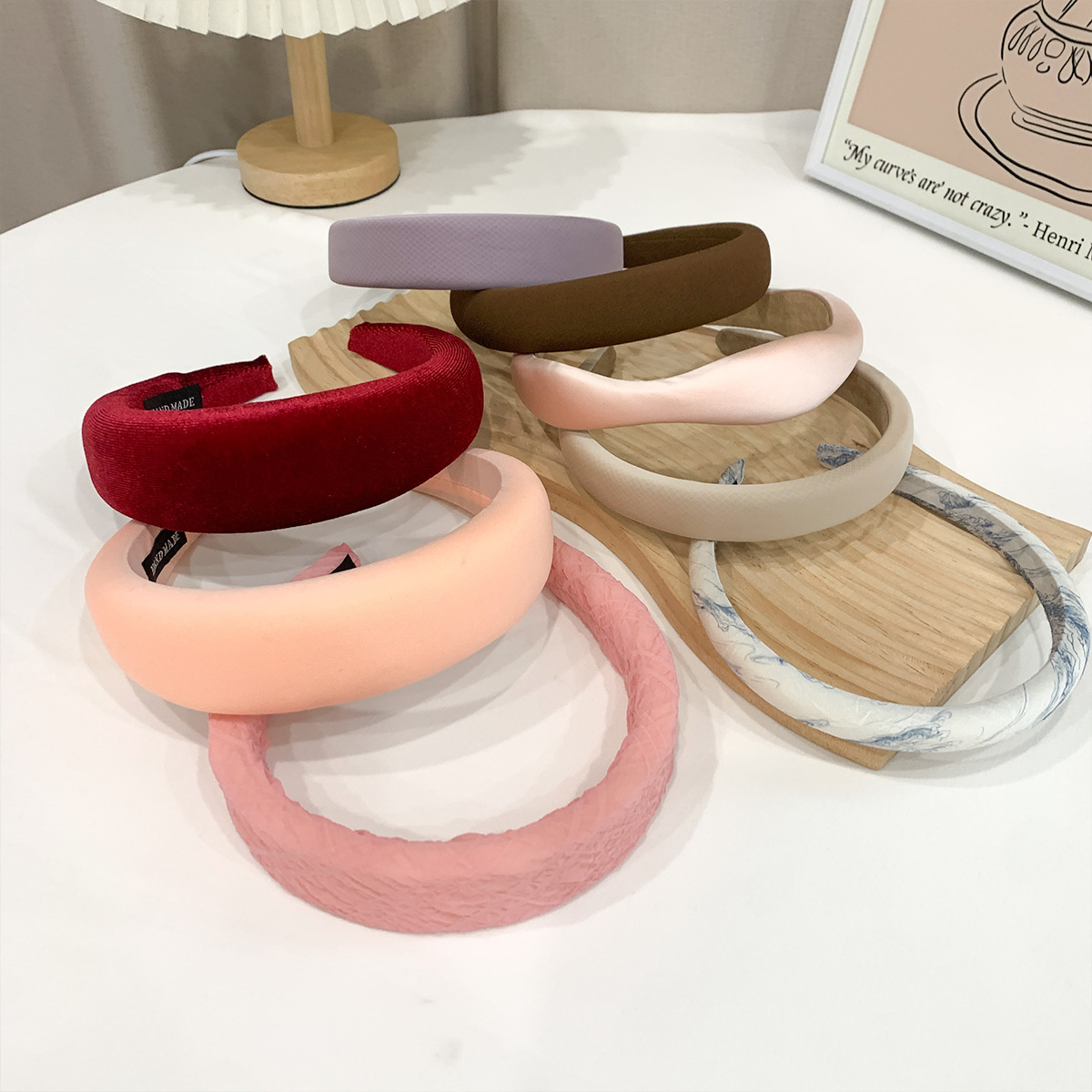 RUDAN Korea syksyn ja talven muoti monipuolinen korkea kallo-pääpanta hiusasusteet naisten yksivärinen yksinkertainen huippuluokan sienipääpanta_voghion.com