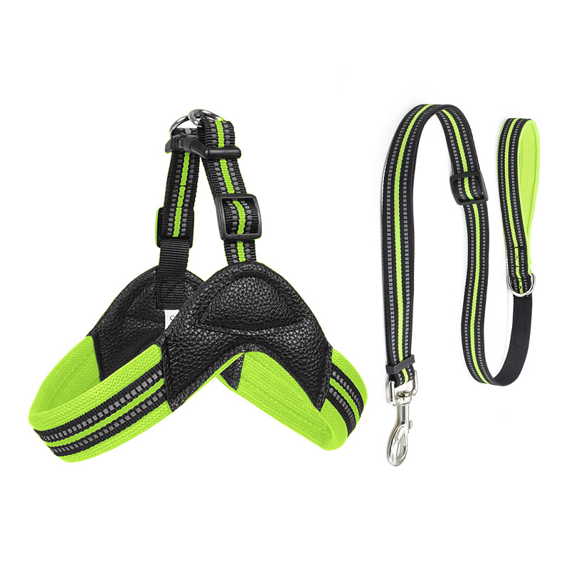 Nueva correa para el pecho para perros transfronteriza, seda reflectante simple, correa para perros domésticos medianos y grandes, al por mayor