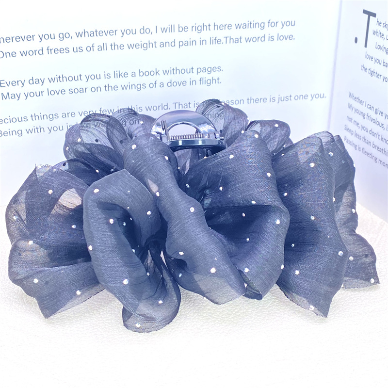 Pinza para el cabello de malla de burbuja de nube para mujer nueva pinza para el cabello con placa de sensación de alta calidad pinza de gasa grande pinza de tiburón accesorios para el cabello