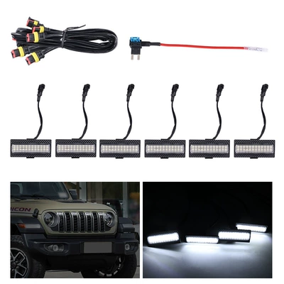 Daytime Running Light, Gündüz işıqları - one-to-six-white-shells-and-white-light