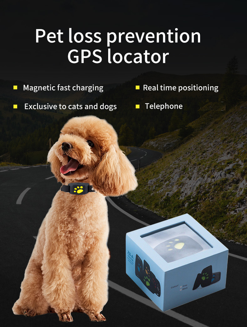 Dog GPS Tracker, Smart Pet Locator, Lightweight Anti-Loss Waterproof Satellite Device
