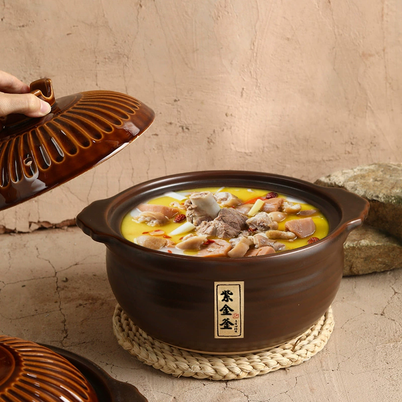 Factory wholesale ceramics pot gravi pot casserole soup to resist high temperature ceramic health casserole soup soup soup year annual conference gift