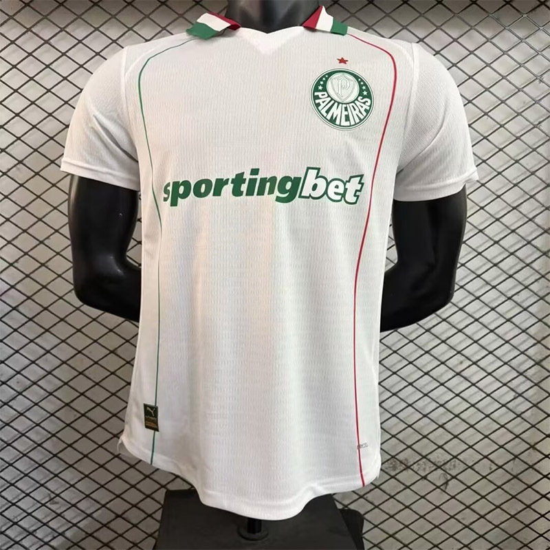Camiseta de Fútbol del Palmeiras de Poliéster Personalizable y Manga Corta para Deportes