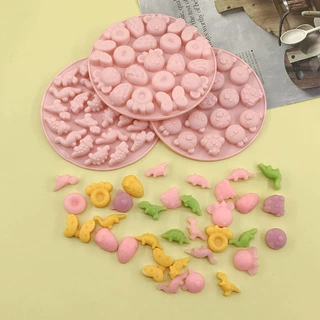 卡通小鸡小熊草莓米奇恐龙糖果手工糖模具巧克力糖果模耐高温