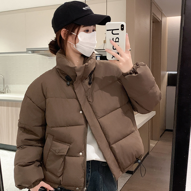 2024 invierno nueva ropa de algodón transfronteriza para mujeres Europa y América ropa de moda corta de algodón para mujeres gruesa de cuello pequeño pan ropa de moda image 7