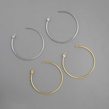 ALES*家洛哥同款耳圈耳钉 欧美爆款简约个性小众轻奢极细C型耳钉