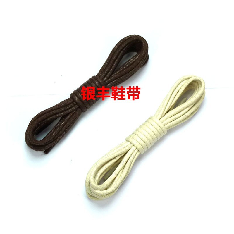 Wholesale men's and women's cotton waxed shoelaces, round thickness 0.25cm leather shoelaces, Martin boots shoelaces, high top leather shoelaces, dark green shoelaces