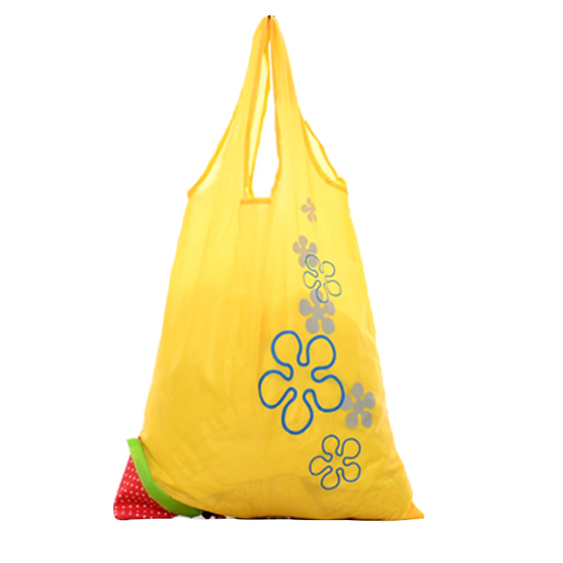 Bolsa de fresa Oxford tela plegable bolsa de compras impreso logo portátil fruta creativa bolsa de lona Portátil Bolsa de protección del medio ambiente