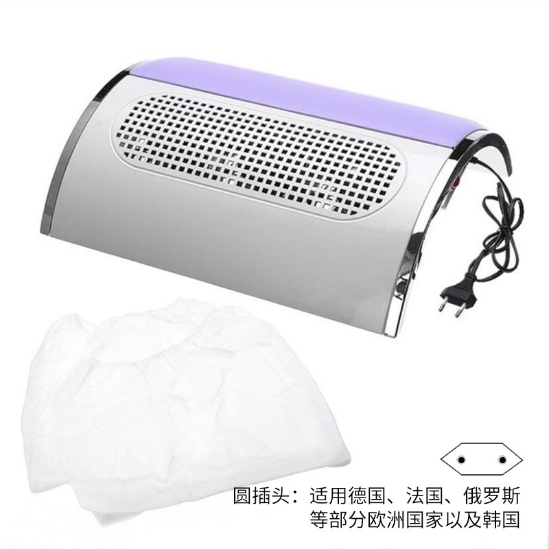Aspiradora de uñas aspiradora de doble ventilador de escritorio de 80W aspiradora de polvo de uñas de alta potencia máquina de uñas transfronteriza