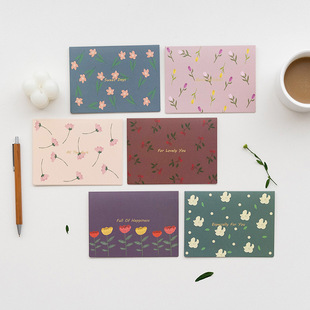 Casual Hot Stamping Creative Thanksgiving Birthday Wishes Thank You New Year Message Small Card Greeting Card with Envelope Can Be Flowers