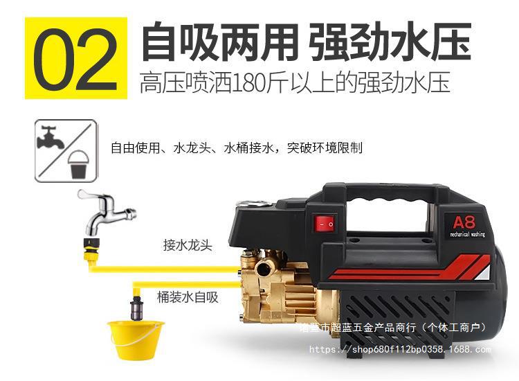 高压洗车机洗车工具高压清洗机刷车自吸两用全自动水枪水泵头
