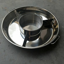 海鲜大咖盘 带把圆形龙虾盛宴批龙虾盘子商用不锈钢盘子小龙虾拼