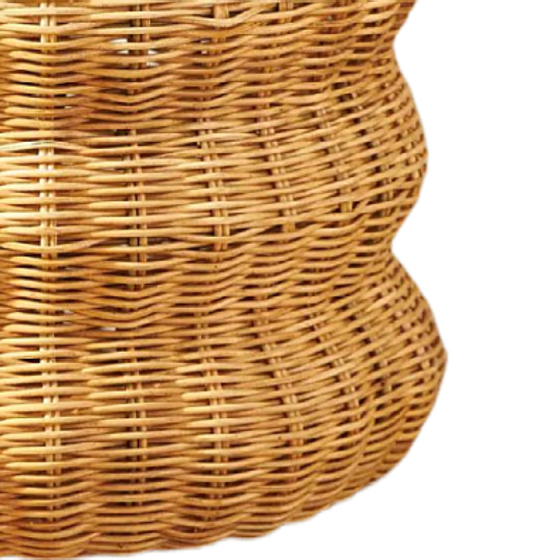 Cesta de almacenamiento de ropa sucia de estilo nórdico natural tejido de caña, canasta de almacenamiento de ropa sucia hecha a mano, canasta de almacenamiento de ropa en forma de S