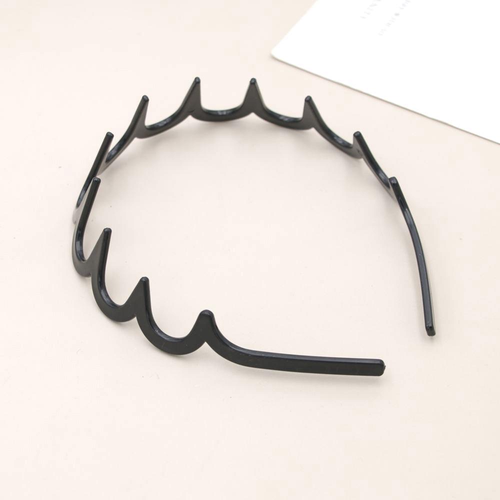 Scalloped black headband with accessories handmade