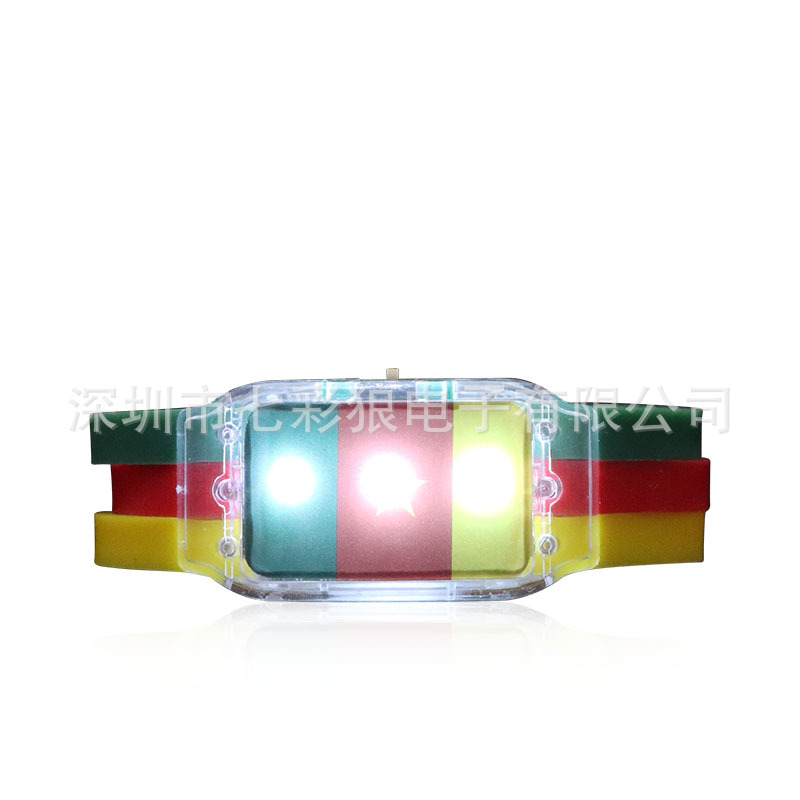 Brillante pulsera fans de fútbol ventilador interactivo alegría atmósfera suministros LED pulsera de silicona pulsera de luz