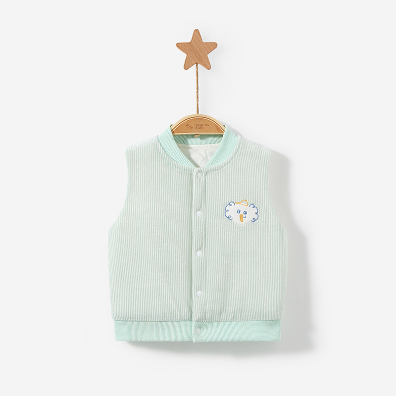 Bebé chaleco otoño e invierno bebé delgado acolchado espesado pequeño chaleco niños y niñas desgaste exterior chaleco cálido chaleco de los niños