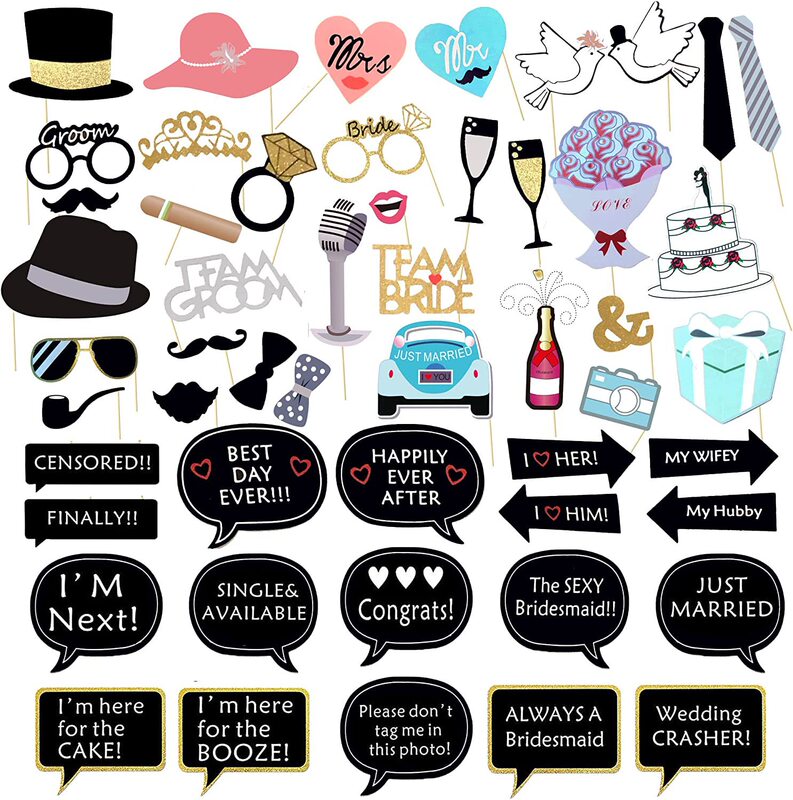 Creative Bride wedding wedding photo props funny game beard birthday party decoration props