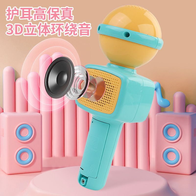 Micrófono inalámbrico para niños sonido en un micrófono de eco para la educación temprana acertijo canto bebé juguetes de karaoke niñas