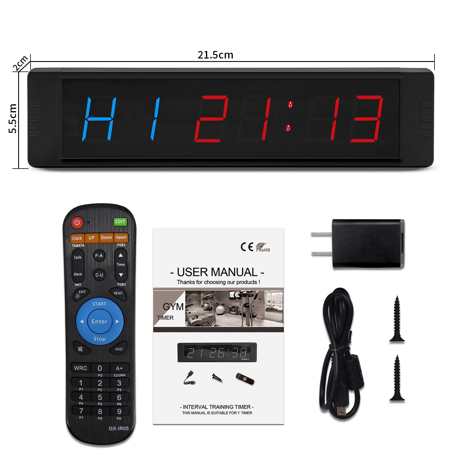 1인치 6비트 빨간색과 파란색 모델