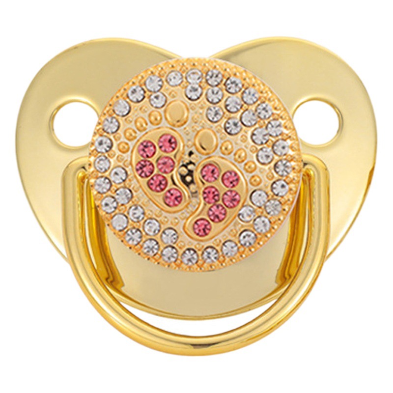 Fábrica directa transfronteriza Comercio exterior caliente diamante pies punto diamante jugando boca bebé diamante pezón en stock suministro