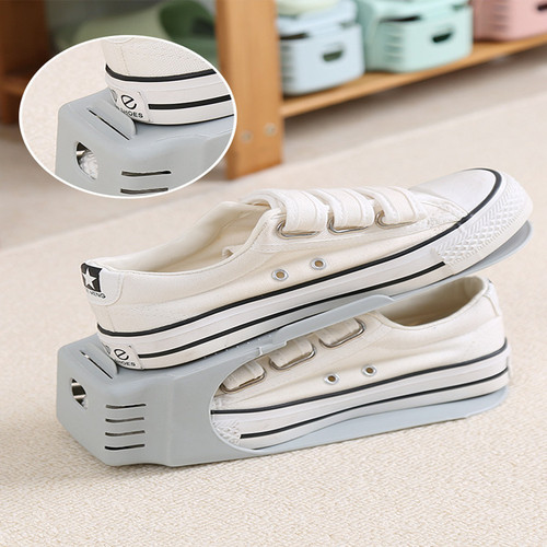 Best-selling storage shoe rack double-layer shoe holder three-level adjustable home dormitory space-saving storage slipper rack wholesale