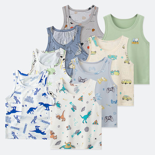 Overseas Cross-border Platform Summer Children's 4-piece Vest Thin Comfortable Casual All-match Sleeveless Waistcoat for Boys and Girls