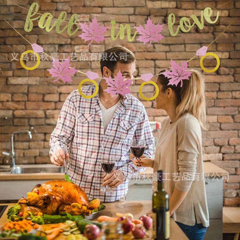 Decoración de la fiesta de Acción de Gracias de Amazon, bandera de dibujo, calabaza, hoja de arce, bandera de dibujo, festival de la cosecha, suministros de decoración navideña