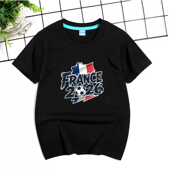 Cross-Border Supply Chain Distribution of 2026 Football Sports National Team Youth and Children's Short-Sleeved Spring and Summer T-Shirts for Men and Women