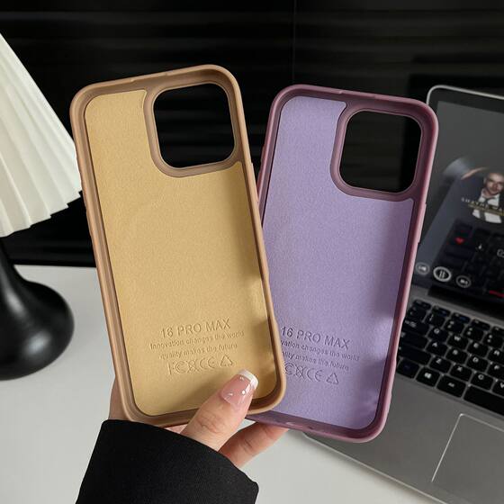 Frosted TPU Magnetic Applicable iPhone16promax Phone Case Solid Color 13 with Fleece Apple 15 Official Case