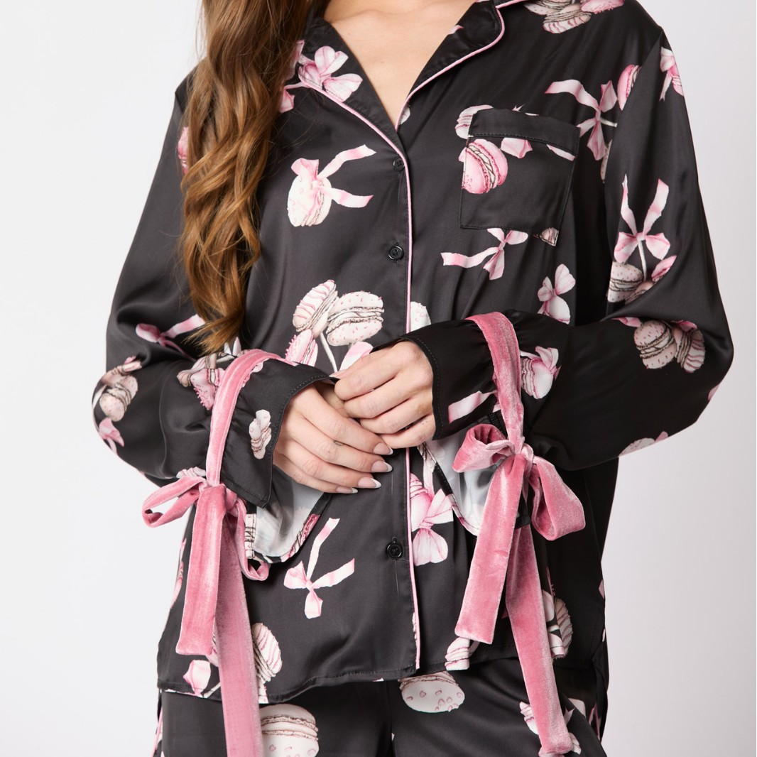 Nieuwe stijl lange mouwen shorts dames pyjama set voor de herfst van 2026, sexy en schattig met cartoonprint - Cadeau voor de feestdagen_voghion.com