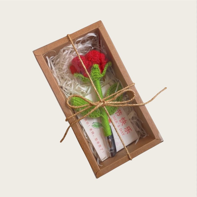 DIY成品向日葵中性仿真花笔送老师批改作业红笔生日儿童创意礼物|undefined