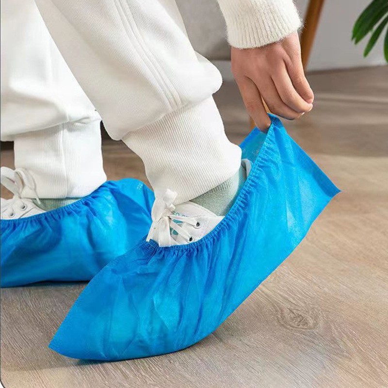 厚みのある使い捨て屋内家庭用靴カバー、耐摩耗性、滑り止めフットカバー、大人用プラスチック防水性と防雨性のフットカバー卸売|undefined